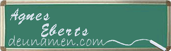 Agnes Eberts Visitenkarte